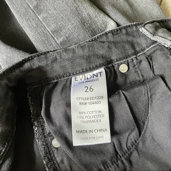 evidnt black jean raw hem - Picture 4 of 8